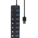 USB-jaotur GEMBIRD UHB-U3P7P-01 Must