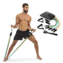 Set of Resistance Bands with Accessories and Exercise Guide Rebainer InnovaGoods (pack of 5)