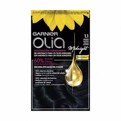Permanent Dye Garnier Olia Nº 1,10 Black Sapphire (1 Unit)