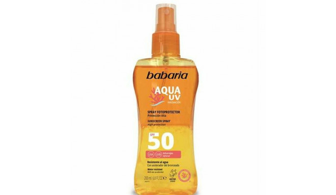 Защитный спрей от солнца для тела Babaria Solar Aqua UV Spf 50 (200 ml)