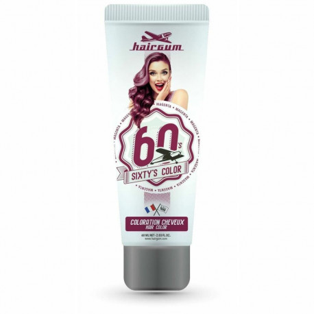 Poolpüsiv värv Hairgum S Color Fuksiinpunane 60 ml