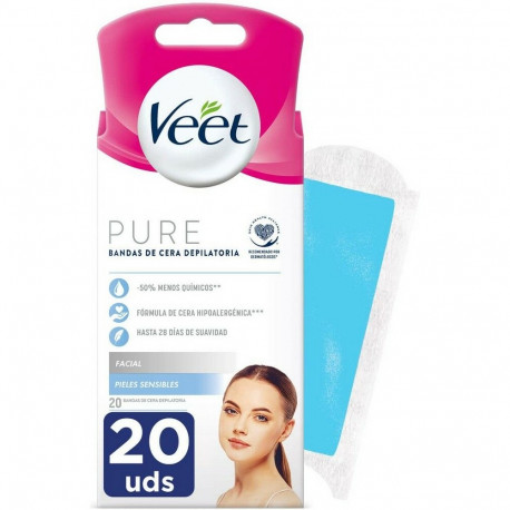 Näokarvade eemaldusribad Veet Tundlik nahk 20 Ühikut