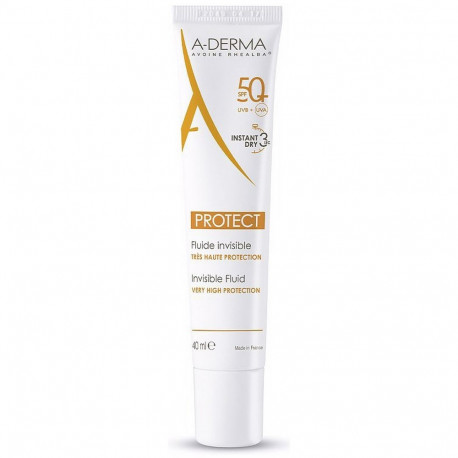 Facial Sun Cream A-Derma Protect Fluide Invisible SPF 50+ (40 ml)