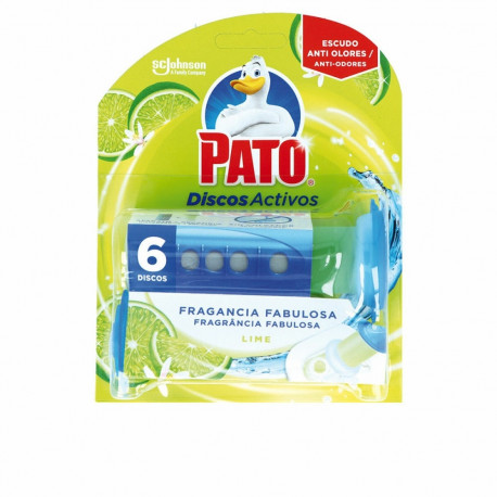 Toilet air freshener Pato Discos Activos Lima 6 Ühikut Desinfektsioonivahend