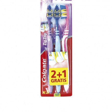 Hambahari Colgate Zig Zag Keskmine 3 Tükid, osad