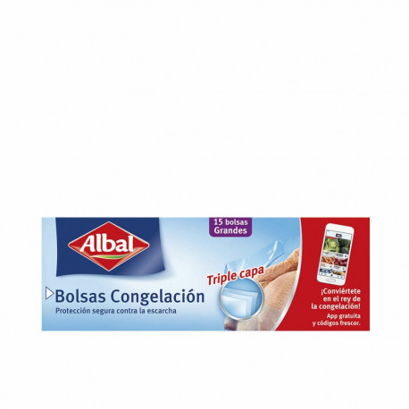 Atkārtoti Izmantojams Pārtikas Maisu Komplekts Albal Liels Saldētava 15 gb.