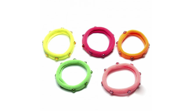 Hair ties Inca   Multicolour Stone (5 Pieces)