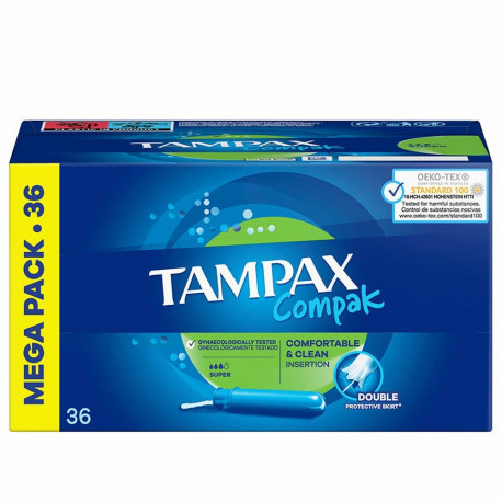 Super Tampons Tampax Compak 36 Units