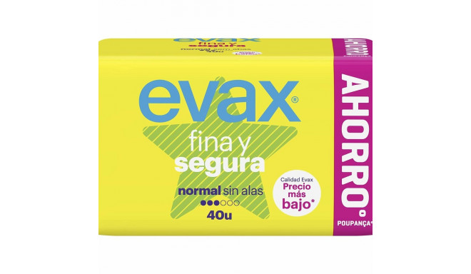 Parastie Sanitārie Ieliktnīši Bez Spārniņiem Evax Segura 40 gb.