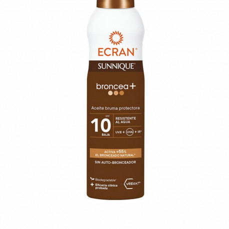 Tanning Oil Ecran Sunnique Broncea+ Spray 250 ml Spf 10