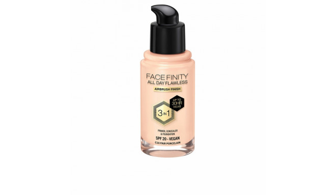 Meigi aluskreem Max Factor Face Finity All Day Flawless 3-in-1 Spf 20 Nº C10 Fair porcelain 30 ml