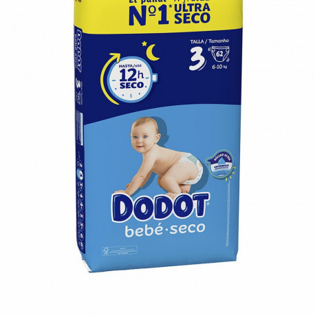 Disposable nappies Dodot Dodot Etapas 6-10 kg (62 Units)