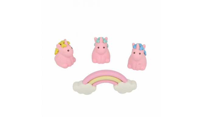 Eraser Set Inca   Unicorn Rainbow (4 Units)