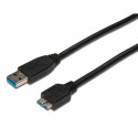 USB Cable to micro USB Digitus AK-300117-003-S Black 25 cm