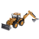 Ekskavaator-laadur buldooser koos koppaga H-toys 1704 1:50 valatud metallist mudel 1:50