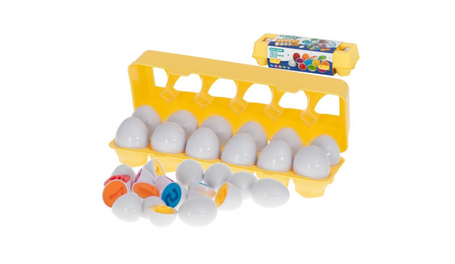 Hariduslike sorter puzzle sobitada kujundeid numbrid munad 12tk