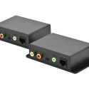 DIGITUS Cat 5 Audio Extender Extension up to 600 m local + remote unit