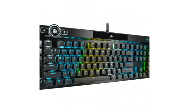 CORSAIR K100 RGB optiline mehaaniline mänguriklaviatuur, taustavalgustusega RGB LED, CORSAIR OPX RAP