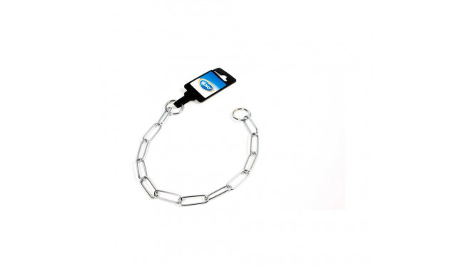 Oval link choke chain with o-rings on both ends 3,8mm x 70 cm