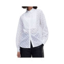Karl Lagerfeld KL Monogram Lace Bib Shirt W 220W1600 (M)