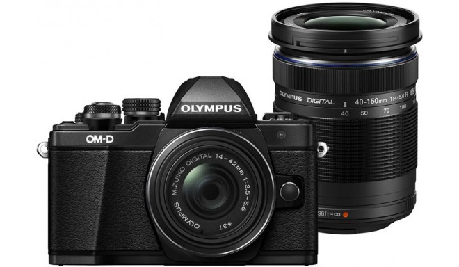 Olympus OM-D E-M10 Mark II + 14-42mm R + 40-150mm Kit, black