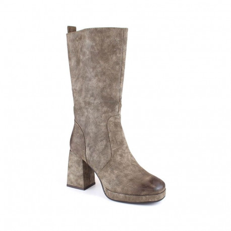 Jezzi W JEZ416B khaki insulated ankle boots with elastic band (40)
