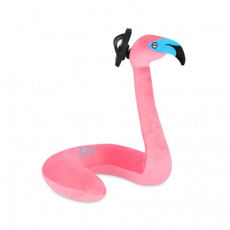 Spokey SERPENTE 941254 flamingo travel headrest with smartphone holder