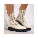 Leather ankle boots with a chain insulated Artiker W HBH40 (37)