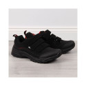 American Club W AM838A Velcro Trekking shoes black-red (36)