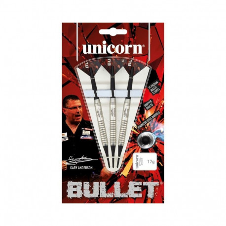 Unicorn Bullet Stainless Steel soft tip darts - Gary Anderson 16g:23520|18g:23521 (18 g)