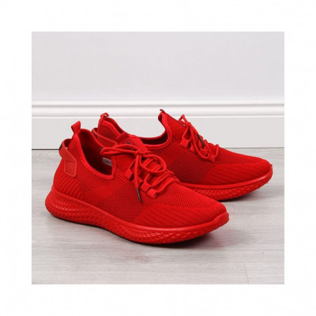NEWS M EVE266B red textile sports shoes (44)