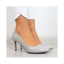 Pumps on a stiletto heel lacquered Juma W CIT2565J gray (38)