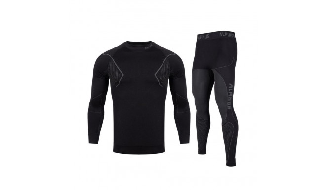 Alpinus Active Base Layer Set thermoactive underwear black and gray M GT43257 (M)