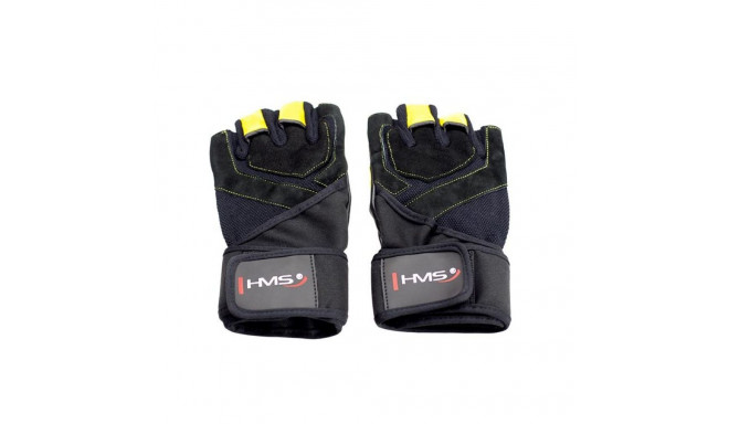 Black / Yellow HMS RST01 rS gym gloves