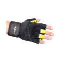 Black / Yellow HMS RST01 rS gym gloves