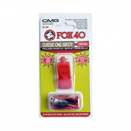 Fox 40 CMG Classic Safety Whistle + Lanyard 9603-0108 Red