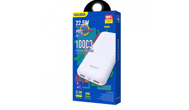KAKUSIGA KSC-887 10000mAh | 2 x USB | 22.5W valge