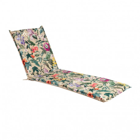 Lamamistooli kate AMAZONIA 55x190x5cm, volangiga, lilled bee˛il põhjal, 50%polüester/ 50%puuvill