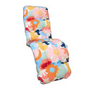 High back chair cushion BADEN-BADEN 48x165cm, floral