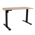 Töölaud ERGO 1-mootoriga 160x80xH71-121cm, hikkoripuu/must, melamiinplaat