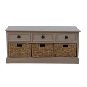 Esikupink KENT 107x39xH50cm, mererohust punutud korvidega