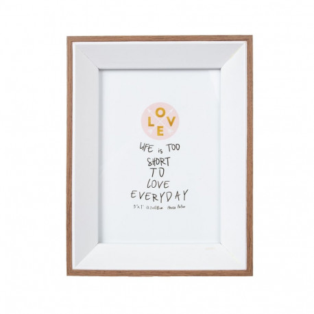 Photo frame DECOR, 13x18cm, white/wood