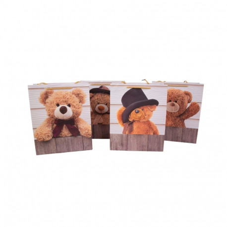 Gift bag TEDDY, 18x23x10cm, mix