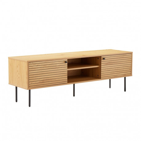 TV table LINE 150x40xH50cm, melamine with oak decor