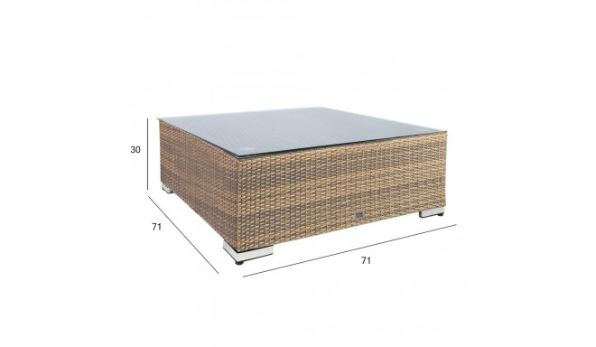 Coffee table SEVILLA NEW 71x71xH30cm, cappuccino