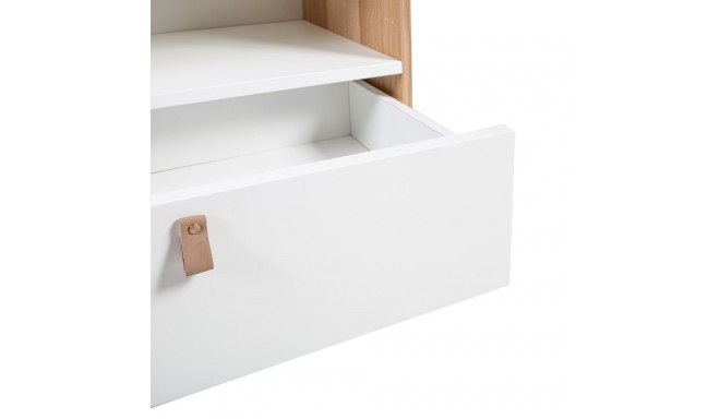 Shelf HELENA WHITE 80x40xH140cm, natural/white