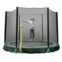 Enclosure for 305cm ground trampoline, with poles, black