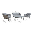 Garden furniture set MARIE table, sofa, 2 chairs