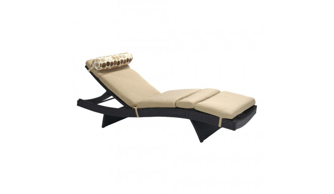 Deck chair STELLA dark brown