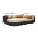 Sofa set STELLA dark brown